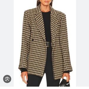 Anine Bing Houndstooth Kaia Blazer
